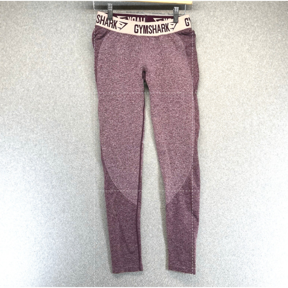 GYMSHARK Seamless Leggings Womens M Purple Waisted Compression Activewear Pants